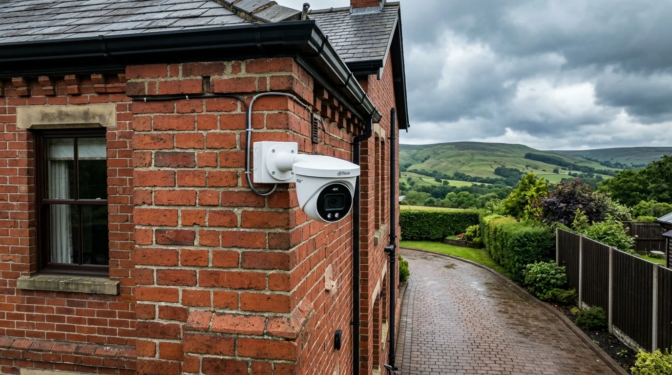 Comprehensive multi-camera 4K CCTV installation overlooking residential grounds in Accrington